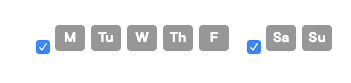 Day of Week picker.