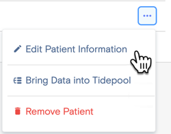 Select Edit Patient Information from the menu